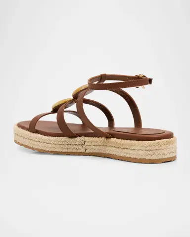 Gianvito Rossi Leather Strappy Sandals with Stone Embellishment | Thumbnail 3 Gianvito Rossi Leather Strappy Sandals with Stone Embellishment | Thumbnail 3