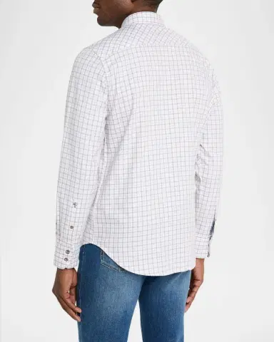 Robert Graham Men's Darrington Mini-Check Cotton Button-Down Shirt | Thumbnail 3 Robert Graham Men's Darrington Mini-Check Cotton Button-Down Shirt | Thumbnail 3