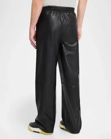 AVIREX Men's Nappa Leather Track Pants | Thumbnail 2 AVIREX Men's Nappa Leather Track Pants | Thumbnail 2