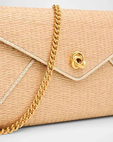 MICHELLE WILHITE Frieda Metallic Woven Clutch Bag | Thumbnail 5 MICHELLE WILHITE Frieda Metallic Woven Clutch Bag | Thumbnail 5