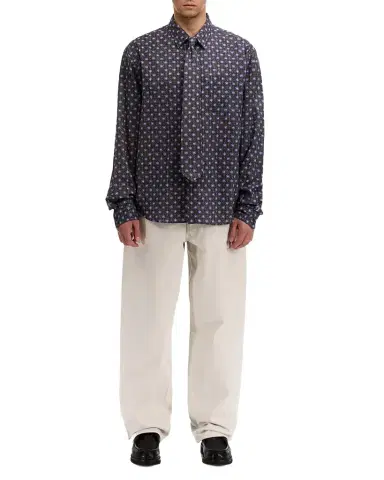 vowels Men's Floral Dobby Shirt | Thumbnail 1 vowels Men's Floral Dobby Shirt | Thumbnail 1