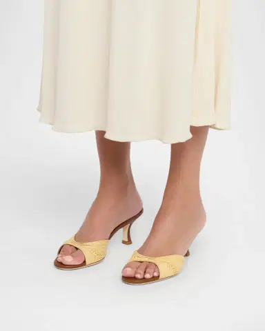 STAUD Brigitte Raffia Kitten-Heel Mules | Thumbnail 2 STAUD Brigitte Raffia Kitten-Heel Mules | Thumbnail 2