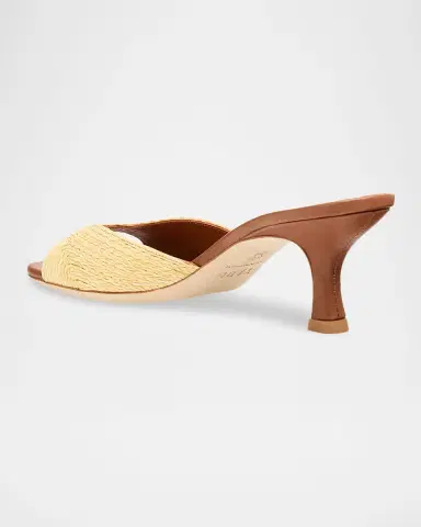 STAUD Brigitte Raffia Kitten-Heel Mules | Thumbnail 4 STAUD Brigitte Raffia Kitten-Heel Mules | Thumbnail 4