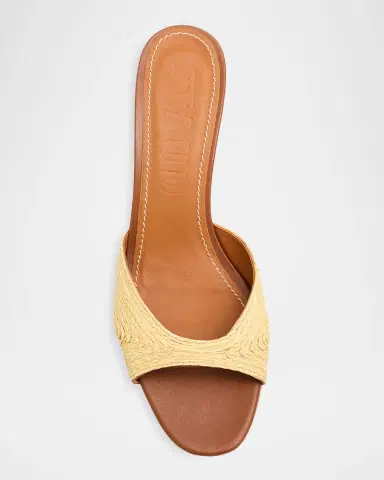 STAUD Brigitte Raffia Kitten-Heel Mules | Thumbnail 6 STAUD Brigitte Raffia Kitten-Heel Mules | Thumbnail 6