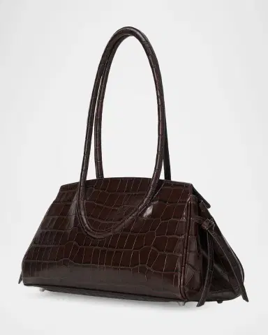 Staud Maude Croc-Embossed Leather Shoulder Bag | Thumbnail 2 Staud Maude Croc-Embossed Leather Shoulder Bag | Thumbnail 2