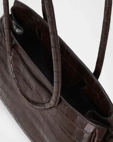 Staud Maude Croc-Embossed Leather Shoulder Bag | Thumbnail 3 Staud Maude Croc-Embossed Leather Shoulder Bag | Thumbnail 3