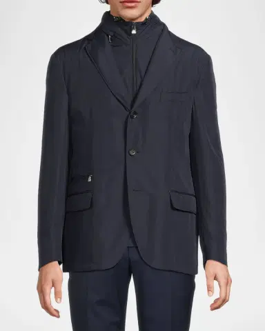 CORNELIANI Men's ID Sport Jacket with Detachable Vest | Thumbnail 4 CORNELIANI Men's ID Sport Jacket with Detachable Vest | Thumbnail 4