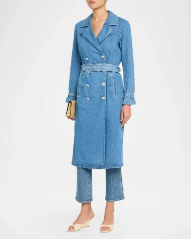 L'Agence Bradley Denim Trench Coat | Thumbnail 3 L'Agence Bradley Denim Trench Coat | Thumbnail 3