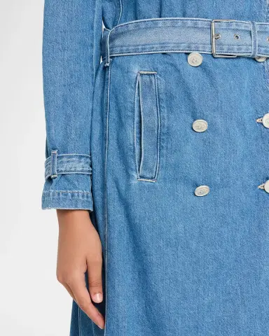L'Agence Bradley Denim Trench Coat | Thumbnail 4 L'Agence Bradley Denim Trench Coat | Thumbnail 4
