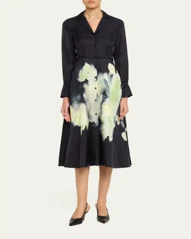 Jason Wu Collection Watercolor Floral Silk Shirtdress | Thumbnail 2 Jason Wu Collection Watercolor Floral Silk Shirtdress | Thumbnail 2