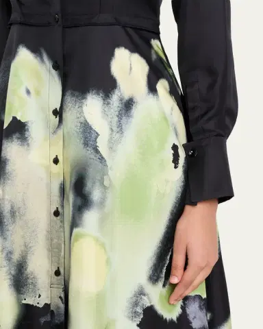 Jason Wu Collection Watercolor Floral Silk Shirtdress | Thumbnail 5 Jason Wu Collection Watercolor Floral Silk Shirtdress | Thumbnail 5