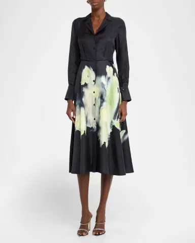 Jason Wu Collection Watercolor Floral Silk Shirtdress | Thumbnail 8 Jason Wu Collection Watercolor Floral Silk Shirtdress | Thumbnail 8