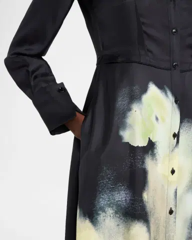 Jason Wu Collection Watercolor Floral Silk Shirtdress | Thumbnail 9 Jason Wu Collection Watercolor Floral Silk Shirtdress | Thumbnail 9