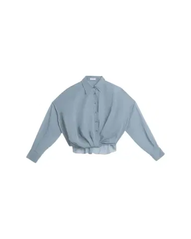 Brunello Cucinelli Twisted Sheer Cotton Button-Down Shirt | Thumbnail 1 Brunello Cucinelli Twisted Sheer Cotton Button-Down Shirt | Thumbnail 1