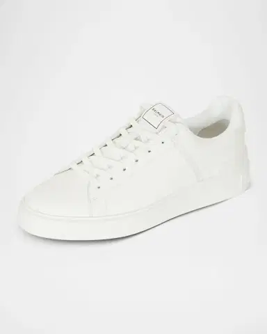 Balmain Men's B-Court Leather Low-Top Sneakers | Thumbnail 11 Balmain Men's B-Court Leather Low-Top Sneakers | Thumbnail 11