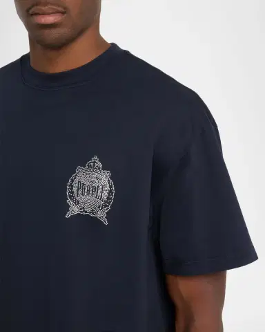 PURPLE Men 's Crystal Emblem Jersey T-Shirt | Thumbnail 5 PURPLE Men 's Crystal Emblem Jersey T-Shirt | Thumbnail 5