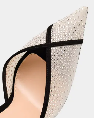 Gianvito Rossi 95mm Suede-Trimmed Crystal-Embellished Mesh Pumps | Thumbnail 11 Gianvito Rossi 95mm Suede-Trimmed Crystal-Embellished Mesh Pumps | Thumbnail 11