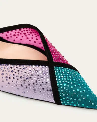 Gianvito Rossi 95mm Suede-Trimmed Crystal-Embellished Mesh Pumps | Thumbnail 6 Gianvito Rossi 95mm Suede-Trimmed Crystal-Embellished Mesh Pumps | Thumbnail 6