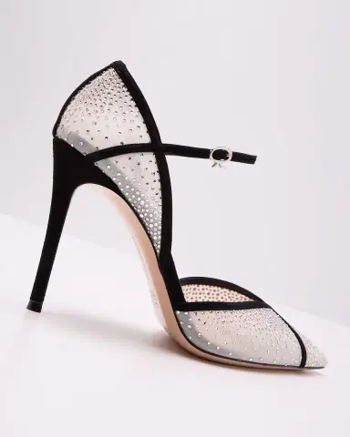 Gianvito Rossi 95mm Suede-Trimmed Crystal-Embellished Mesh Pumps | Thumbnail 10 Gianvito Rossi 95mm Suede-Trimmed Crystal-Embellished Mesh Pumps | Thumbnail 10