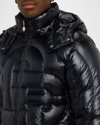Casablanca Men's Monogram Quilted Nylon Hooded Puffer Jacket | Thumbnail 5 Casablanca Men's Monogram Quilted Nylon Hooded Puffer Jacket | Thumbnail 5