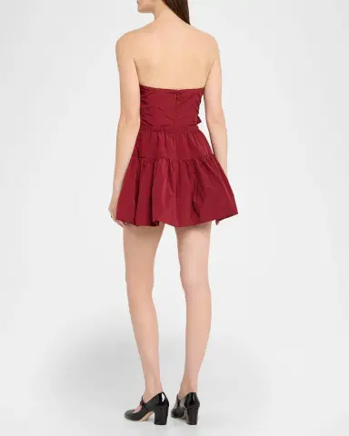 AKNVAS Kamilla Strapless Taffeta Bow Mini Dress | Thumbnail 2 AKNVAS Kamilla Strapless Taffeta Bow Mini Dress | Thumbnail 2