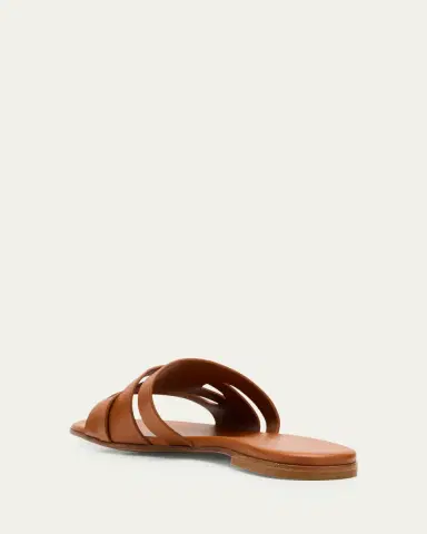 Gianvito Rossi Calfskin Leather Flat Slide Sandals | Thumbnail 4 Gianvito Rossi Calfskin Leather Flat Slide Sandals | Thumbnail 4