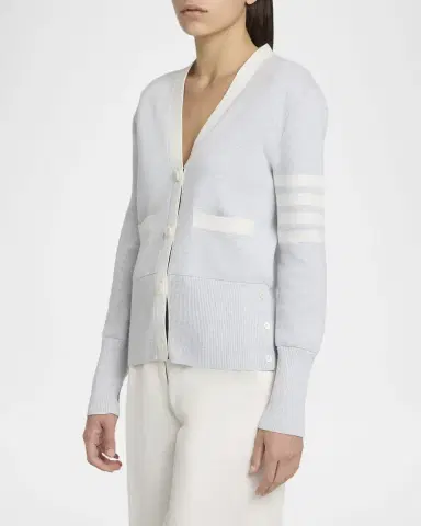 Thom Browne Milano Knit V-Neck Cardigan | Thumbnail 3 Thom Browne Milano Knit V-Neck Cardigan | Thumbnail 3