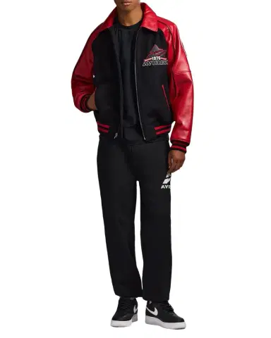 AVIREX Men 's Classic Wool Leather Varsity Jacket | Thumbnail 1 AVIREX Men 's Classic Wool Leather Varsity Jacket | Thumbnail 1