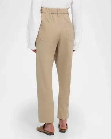 Brunello Cucinelli Baggy Cotton Poplin Pants | Thumbnail 2 Brunello Cucinelli Baggy Cotton Poplin Pants | Thumbnail 2