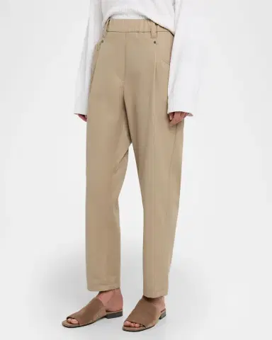 Brunello Cucinelli Baggy Cotton Poplin Pants | Thumbnail 3 Brunello Cucinelli Baggy Cotton Poplin Pants | Thumbnail 3