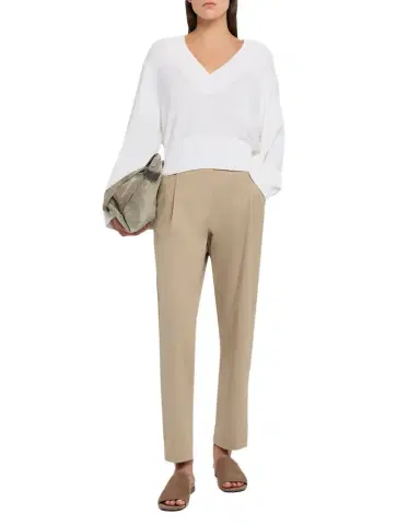 Brunello Cucinelli Baggy Cotton Poplin Pants | Thumbnail 1 Brunello Cucinelli Baggy Cotton Poplin Pants | Thumbnail 1