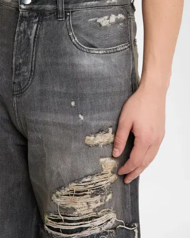 Amiri Men 's Carpenter Repaired Baggy-Fit Jeans | Thumbnail 4 Amiri Men 's Carpenter Repaired Baggy-Fit Jeans | Thumbnail 4