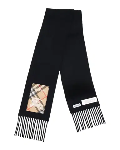 Burberry Men's Check Label Cashmere Scarf | Thumbnail 1 Burberry Men's Check Label Cashmere Scarf | Thumbnail 1
