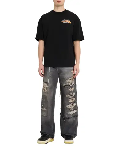 Amiri Men 's Flames Hollywood Cotton T-Shirt | Thumbnail 1 Amiri Men 's Flames Hollywood Cotton T-Shirt | Thumbnail 1
