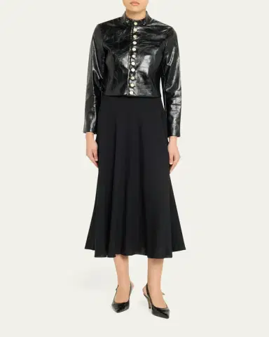 Alice + Olivia Emerson Vegan Leather Jacket | Thumbnail 2 Alice + Olivia Emerson Vegan Leather Jacket | Thumbnail 2