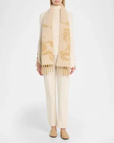 Burberry Reversible EKD Wool Scarf | Thumbnail 5 Burberry Reversible EKD Wool Scarf | Thumbnail 5