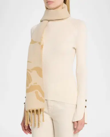 Burberry Reversible EKD Wool Scarf | Thumbnail 6 Burberry Reversible EKD Wool Scarf | Thumbnail 6