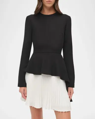 Simkhai Amberly Long-Sleeve Pleated Mini Dress | Thumbnail 5 Simkhai Amberly Long-Sleeve Pleated Mini Dress | Thumbnail 5