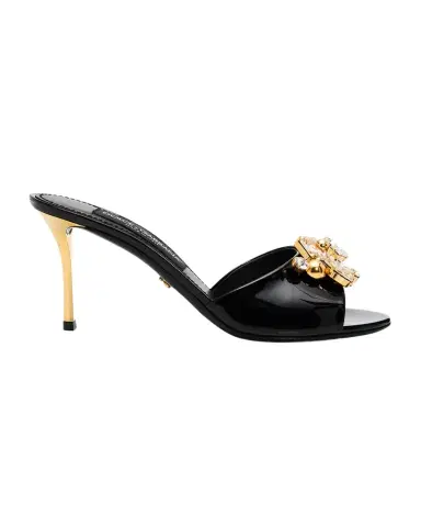 Dolce & Gabbana 75mm Embellished Patent Leather Mules | Thumbnail 1 Dolce & Gabbana 75mm Embellished Patent Leather Mules | Thumbnail 1
