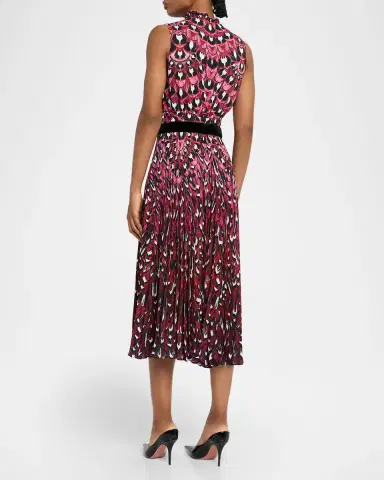 Mary Katrantzou Hollie Ombre Feather-Print Midi Dress | Thumbnail 3 Mary Katrantzou Hollie Ombre Feather-Print Midi Dress | Thumbnail 3