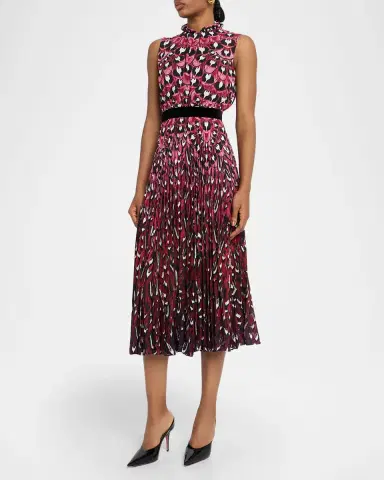 Mary Katrantzou Hollie Ombre Feather-Print Midi Dress | Thumbnail 4 Mary Katrantzou Hollie Ombre Feather-Print Midi Dress | Thumbnail 4