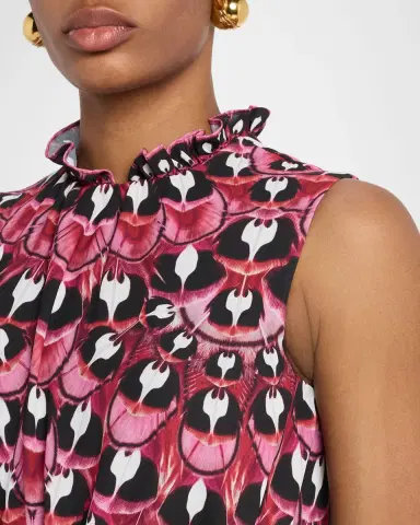Mary Katrantzou Hollie Ombre Feather-Print Midi Dress | Thumbnail 5 Mary Katrantzou Hollie Ombre Feather-Print Midi Dress | Thumbnail 5