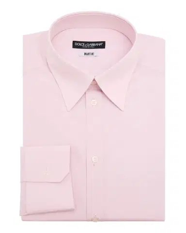 Dolce & Gabbana Men 's Cotton Poplin Martini Fit Solid Dress Shirt | Thumbnail 2 Dolce & Gabbana Men 's Cotton Poplin Martini Fit Solid Dress Shirt | Thumbnail 2
