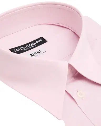 Dolce & Gabbana Men 's Cotton Poplin Martini Fit Solid Dress Shirt | Thumbnail 1 Dolce & Gabbana Men 's Cotton Poplin Martini Fit Solid Dress Shirt | Thumbnail 1