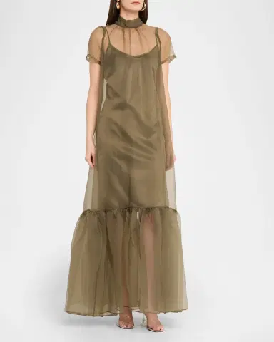 STAUD Calluna Organza Gown | Thumbnail 4 STAUD Calluna Organza Gown | Thumbnail 4