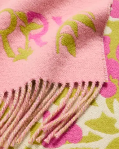 Burberry Wide Floral EKD Cashmere Scarf | Thumbnail 3 Burberry Wide Floral EKD Cashmere Scarf | Thumbnail 3