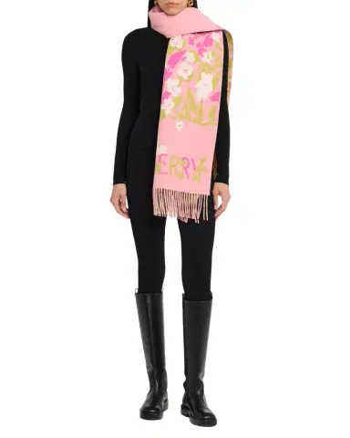 Burberry Wide Floral EKD Cashmere Scarf | Thumbnail 1 Burberry Wide Floral EKD Cashmere Scarf | Thumbnail 1
