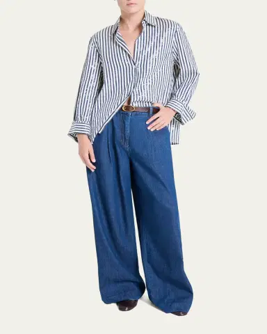 TWP Next Morning Sequined Stripe Button-Front Shirt | Thumbnail 2 TWP Next Morning Sequined Stripe Button-Front Shirt | Thumbnail 2