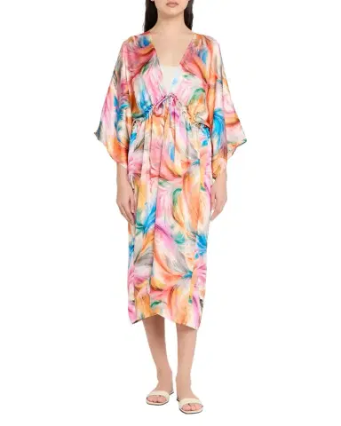 La Blanca Feathered Impressions Maxi Kimono Coverup | Thumbnail 1 La Blanca Feathered Impressions Maxi Kimono Coverup | Thumbnail 1