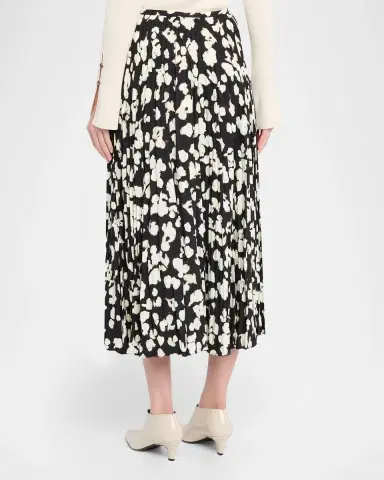 Proenza Schouler White Label Runa Pleated Floral Midi Skirt | Thumbnail 3 Proenza Schouler White Label Runa Pleated Floral Midi Skirt | Thumbnail 3